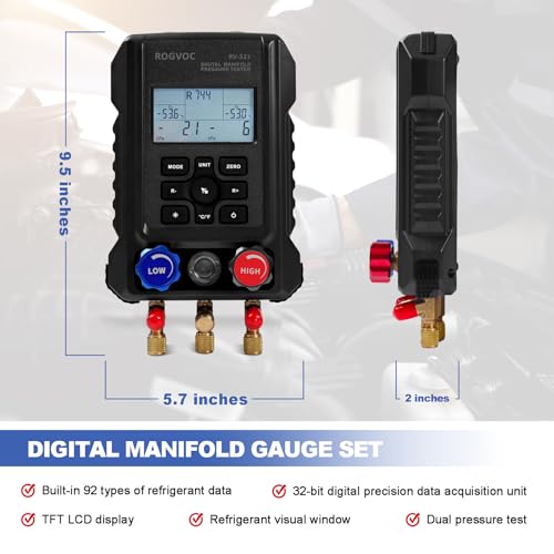 3 Way Digital Manifold Gauge (7 Count)