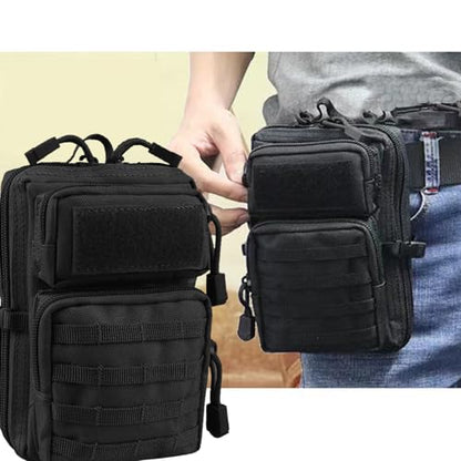 Universal Tactical Car Seat Back Organizer Bag Tactical Molle Vehicle Organizers Panel Vehicle Protector Organizers with 5 Detachable Pouches for Car Truck Ford Jeep