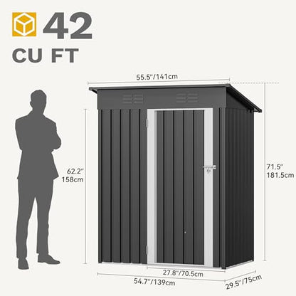 5x3ft Outdoor Storage Shed