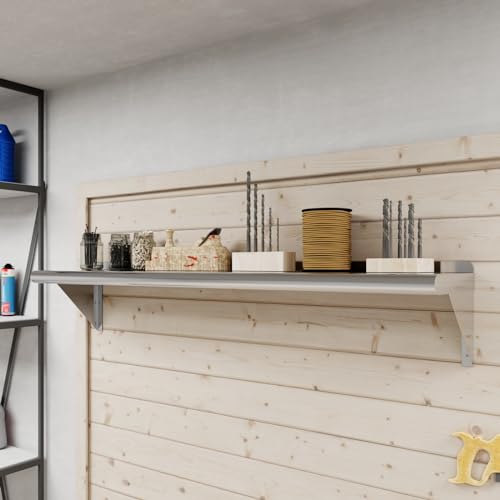 10 in. x 48 in. Stainless Steel Wall Mount Shelf