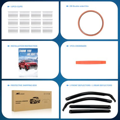 in Channel Window Rain Guards for Toyota Highlander 2014