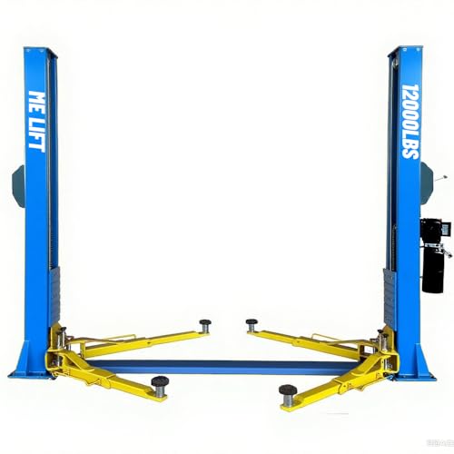 ME 12000lbs 2 Post Lift Automotive Car Lift Single Point Lock Release Two Post Car Lift for Home Garage and Shop ME