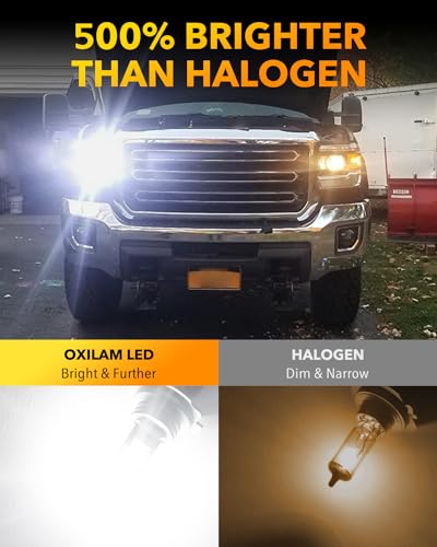 Mini Size H7 Light Bulbs 500% Brightness 6000K White Light (2 Count)