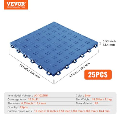 Garage Floor Tiles 12 x 12 x 0.53 inch (25 Count)
