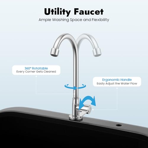 Free Standing Utility Sink with Washboard Laundry Tub Sink for Outdoor