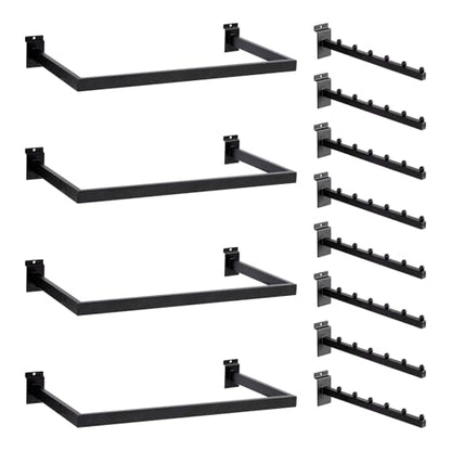 12 Pack Slatwall Accessories Kit with U (12 Count)
