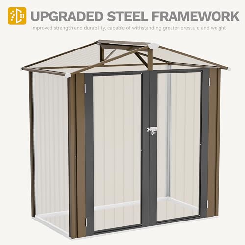 6x4ft Storage Shed for Outdoors
