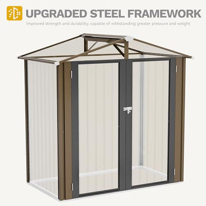 6x4ft Storage Shed for Outdoors
