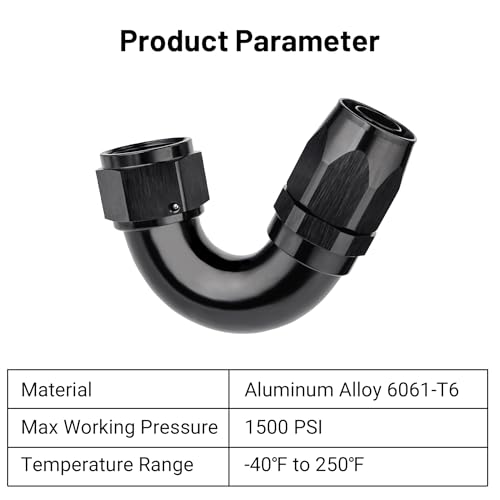 12AN 150 Degree One Piece Full Flow Hose End Fitting Swivel for CPE Braided Hose
