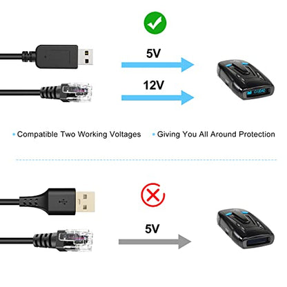 USB to RJ11 Radar Detector Cable