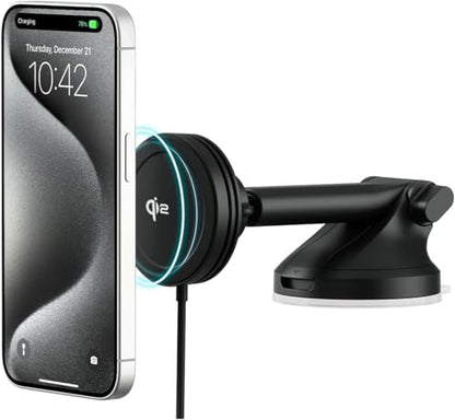 Velox Qi2 Mini 15W Wireless Charger Car Mount