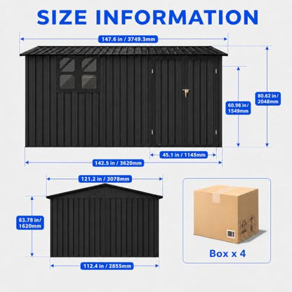 10x12 FT Outdoor Storage Shed