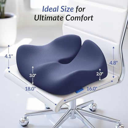 Contoured Ergonomic Seat Cushion for Effective Pain Relief