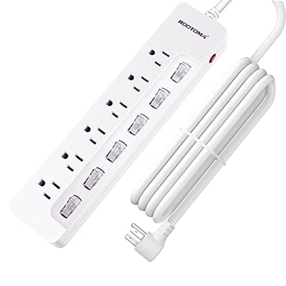 10FT Heavy Duty Extension Cord with Individual Switches on Off