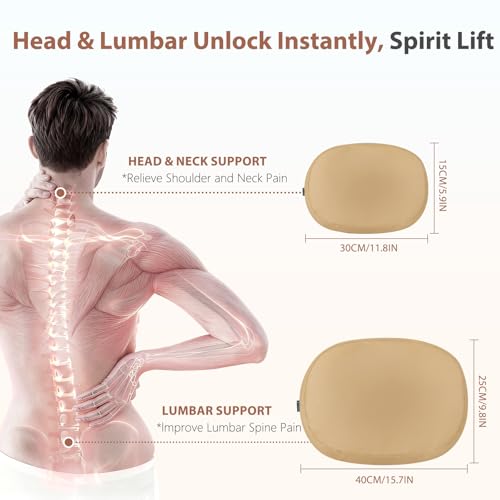 Car Headrest and Lumbar Support Pillow for Car Office Chair