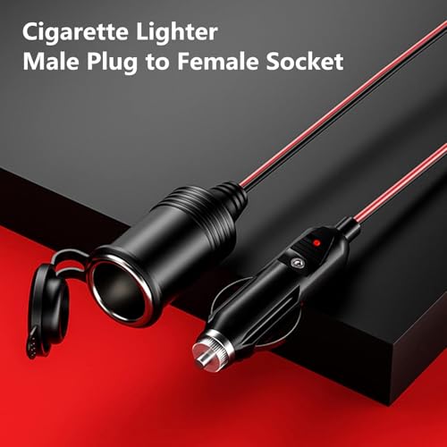 12 24V 26FT 16AWG Car Cigarette Lighter Extension Cord