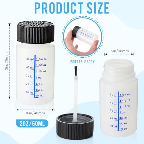 30 Pcs Touch up Paint Bottles with Brush Mixing Ball (30 Count)