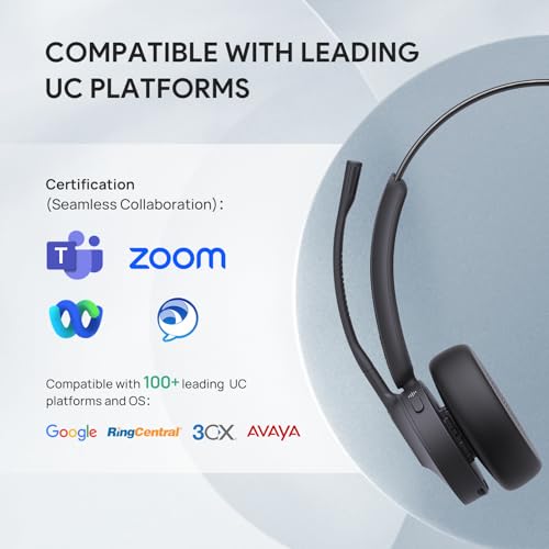 BH70 UC Bluetooth Headset with Mic for Work from Home Flip