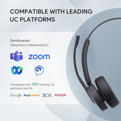 BH70 UC Bluetooth Headset with Mic for Work from Home Flip