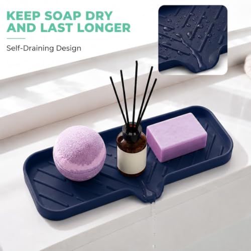 Silicone Soap Dish with Drain Spout