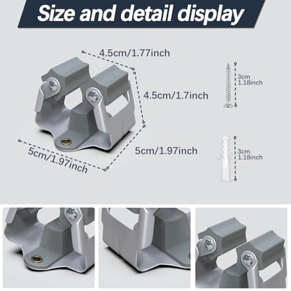 12 Pack Mop and Broom Holder Big Size Hanging 1 KG Extra (12 Count)