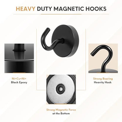 Magnetic Hooks Steel Tube Design for Cruise (10 Count)
