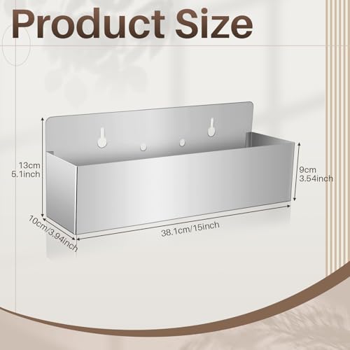 2 Pcs 15in Single Speed Rail Stainless Steel Bottle Holder
