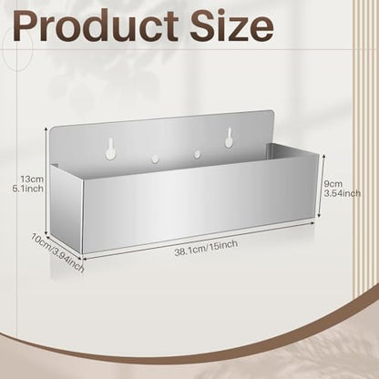 2 Pcs 15in Single Speed Rail Stainless Steel Bottle Holder
