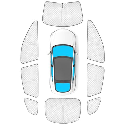 8pcs Thicken Sun Shades for Tesla Model S 2021 (8 Count)