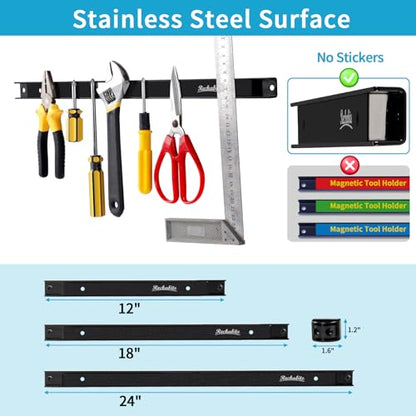 12" 18" 24" Magnetic Tool Holder Strip (6 Count)