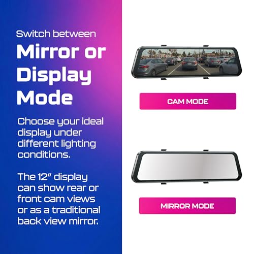 PG17 2CH Mirror Dash Cam 4K