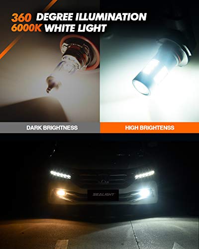 H11 H8 H16 LED Fog Light Bulbs or DRL (2 Count)