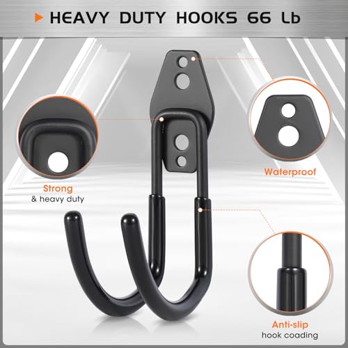 Garage Tool Hooks Wall Mount (6 Count)