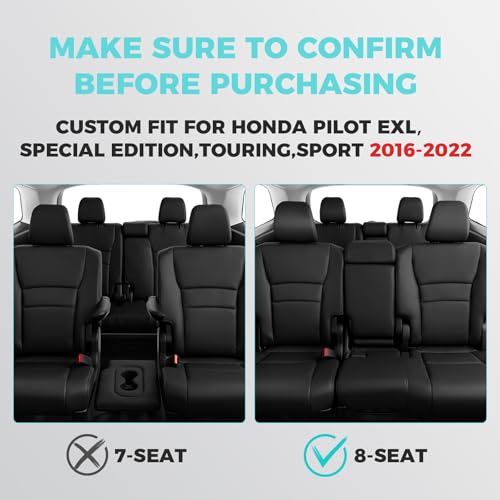 Seat Covers for Honda Pilot 2016 (8 Count)