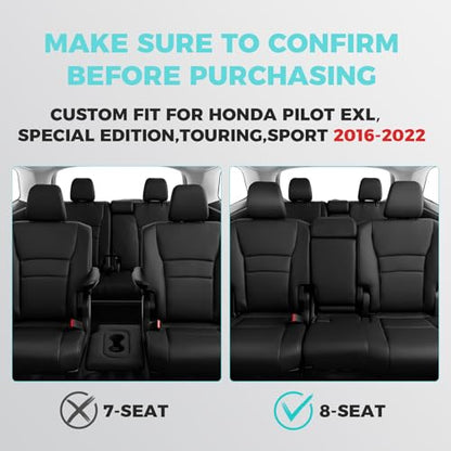 Seat Covers for Honda Pilot 2016 (8 Count)