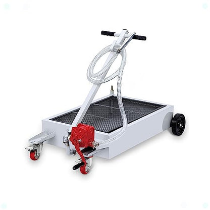 15 Gallon Oil Drain Pan with Hand Pump & 8 Ft Hose