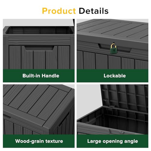 45 Gallon Lockable Resin Deck Box