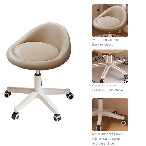 Rolling Stool Low Backrest