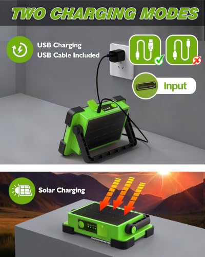 120W Solar Rechargeable 144 LED Work Light