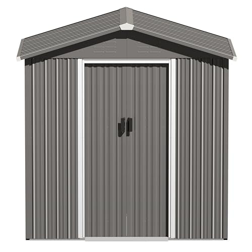 6 x 4 FT Outdoor Storage Shed with Sliding Doors