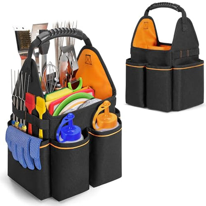 Grill Utensil Storage Bag with Divider & Boards & Pockets & Handle