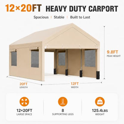 12x20 Heavy Duty Carport