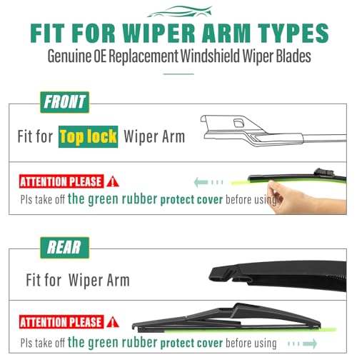 Windshield Wiper Blades Replacement for Jeep Renegade 2015