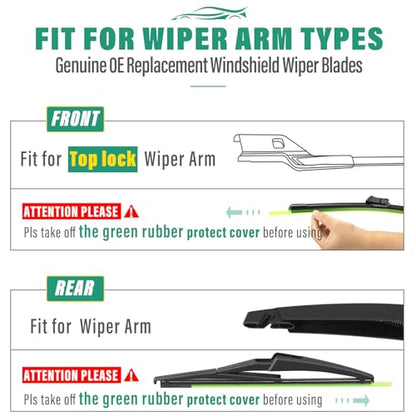 Windshield Wiper Blades Replacement for Jeep Renegade 2015