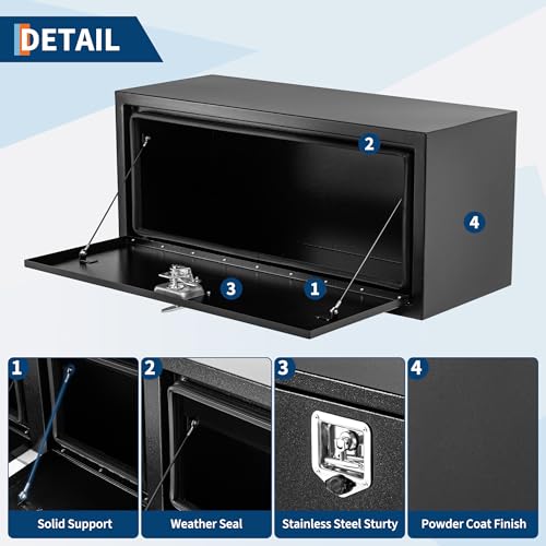 Black Steel Truck Bed Tool Box