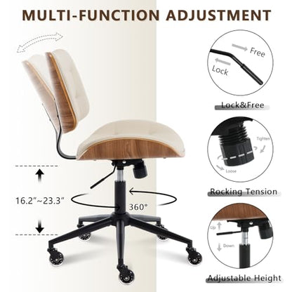 Home Office Desk Chair with Rubber Wheels