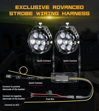 4 Inch 96W Amber White LED Light Pods (2 Count)