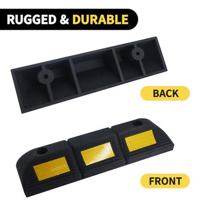 Heavy Duty Rubber Parking Stopper 12 Pack