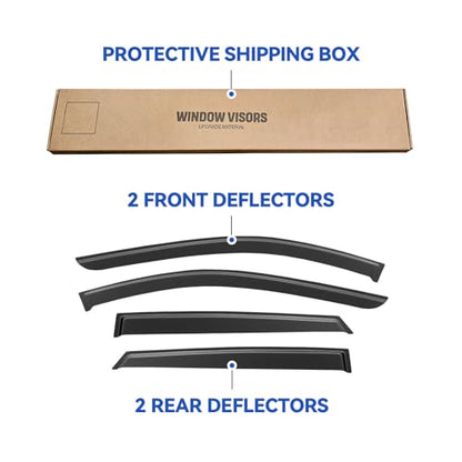 Window Visors Rain Guards for 2017 (4 Count)