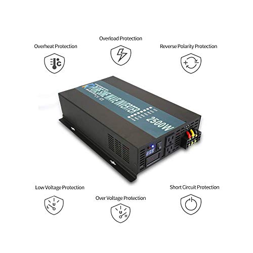 Strong Driving Capacity 2500W 24VDC to 120VAC Pure Sine Wave Inverter Power Converter